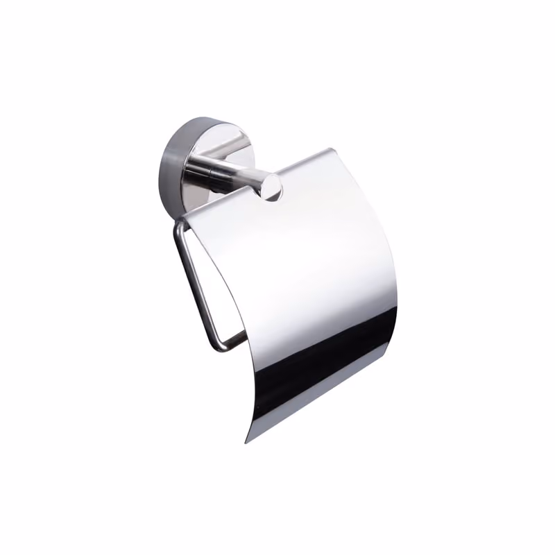 Χαρτοθήκη με καπάκι Karag Uno 1403 Χρώμιο 12x14x5,5cm