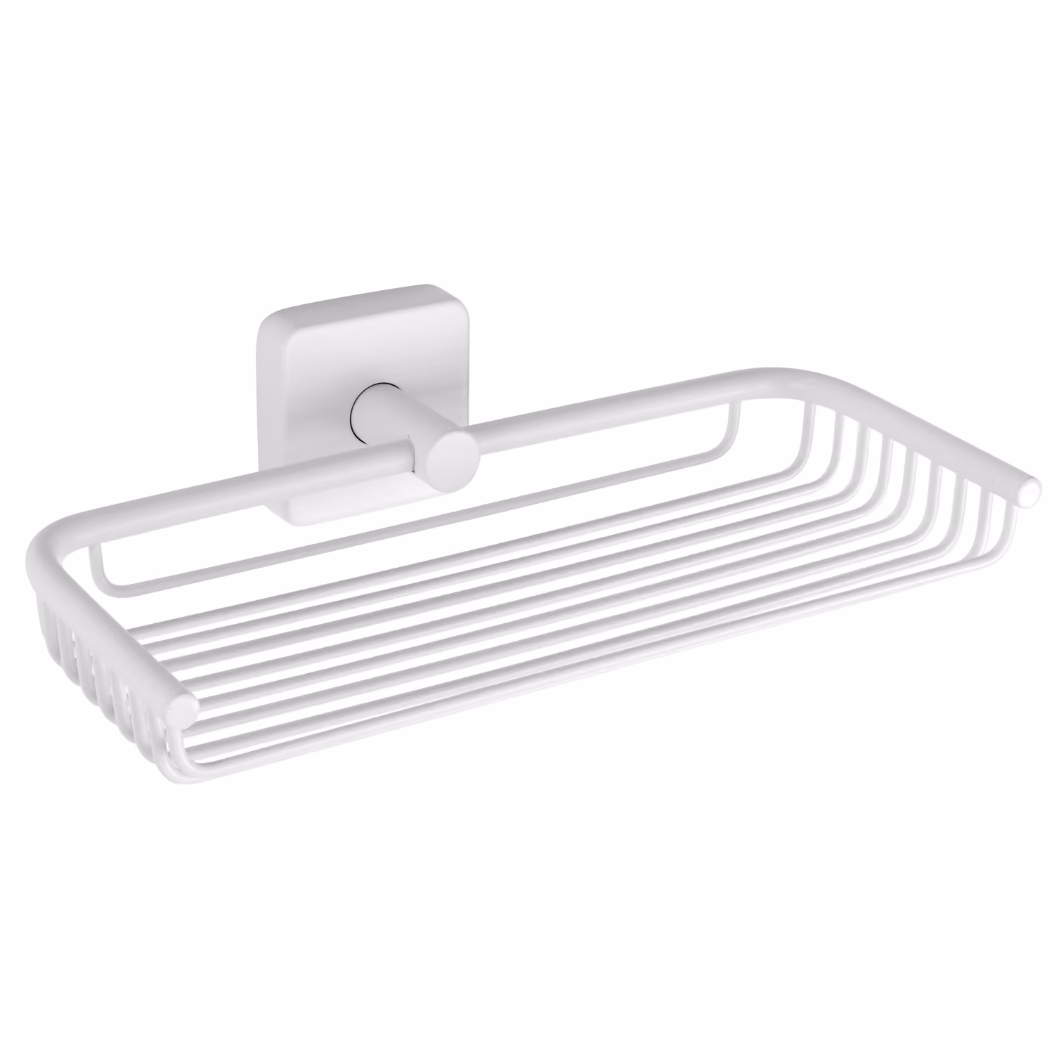 Σαπουνοθήκη σχαρωτή Επιτοίχια Karag Quattro 430466 Ματ Λευκό 23×14×5,5cm