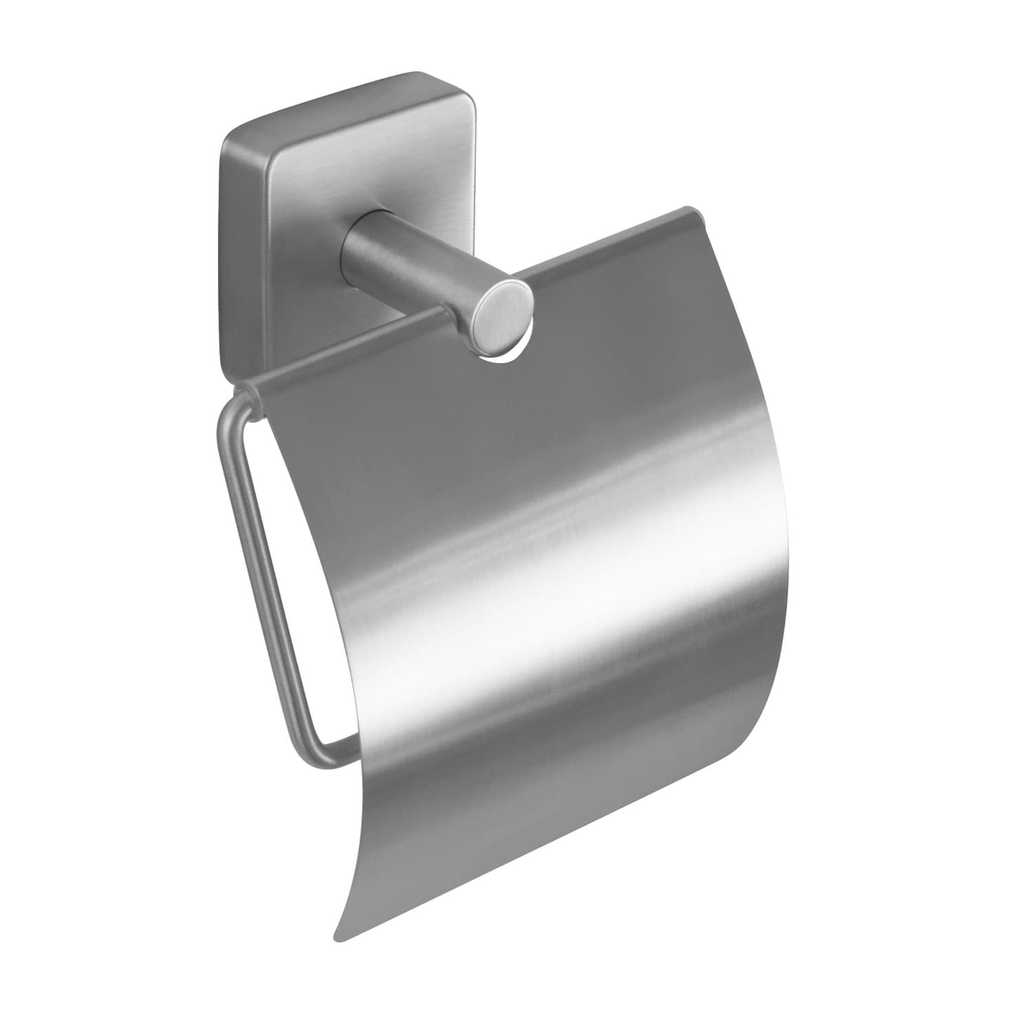 Χαρτοθήκη με καπάκι Karag Quattro 440399 Inox Σατινέ 12×14×5,5cm