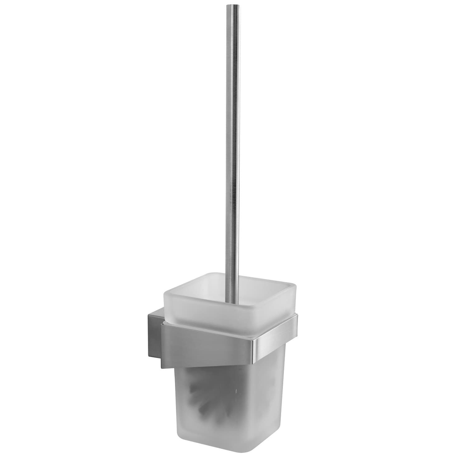 Πιγκάλ επιτοίχιο γυάλινο Karag Neo 870199 Inox Σατινέ 11,5×9×37,5cm
