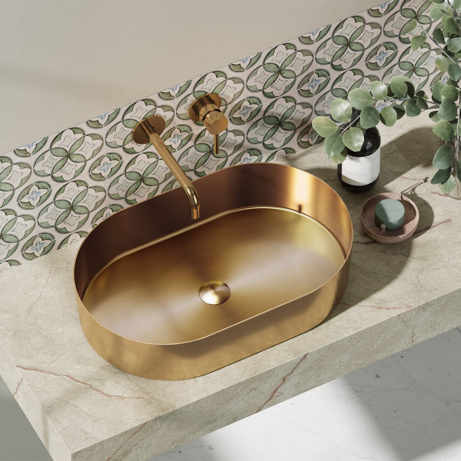 Νιπτήρας επιτραπέζιος Karag Jupiter BB6808-BRG Rose Gold 55×35×11,5cm