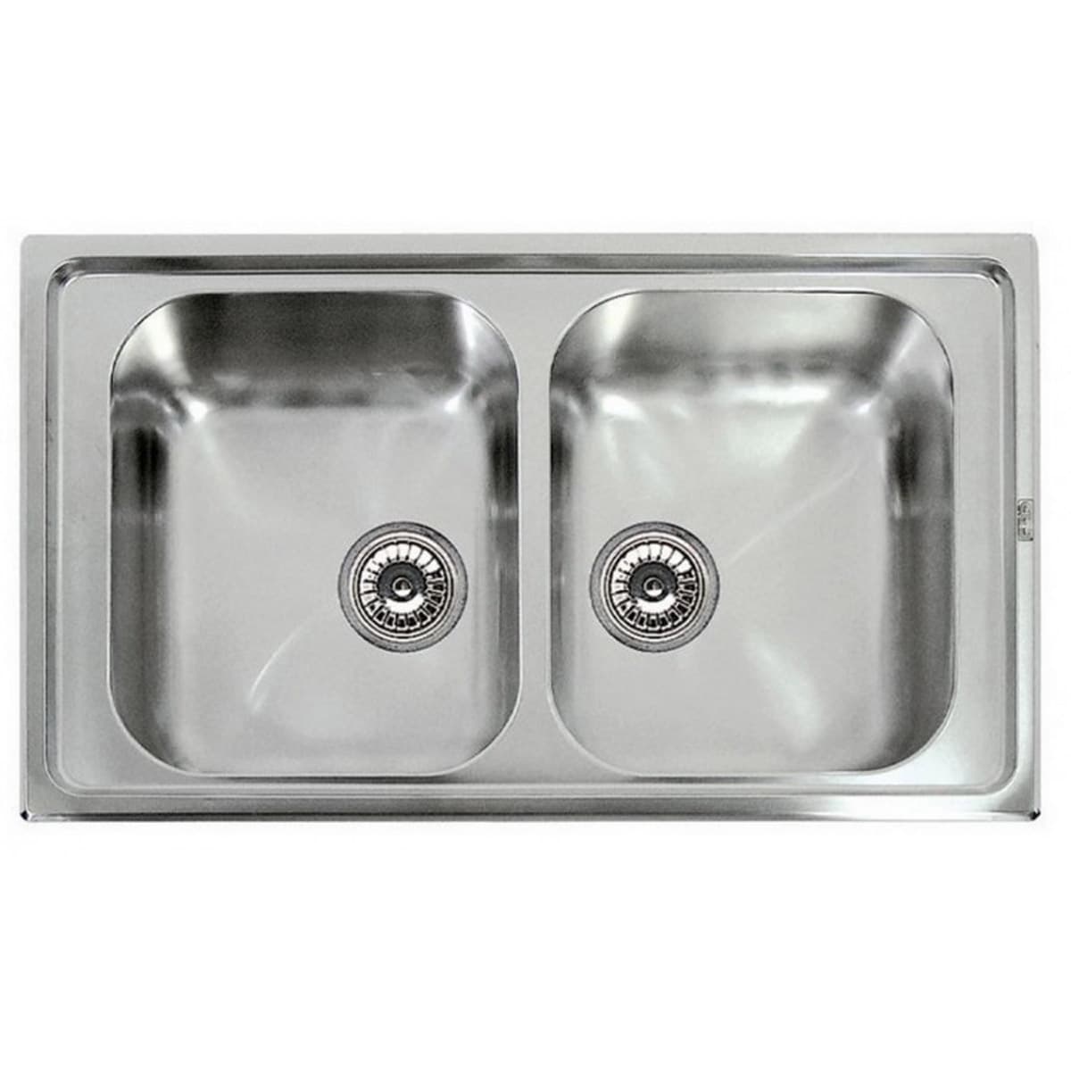 Νεροχύτης κουζίνας ανοξείδωτος διπλός Karag BL 887 Inox Σατινέ 86×50 (ένθετος)