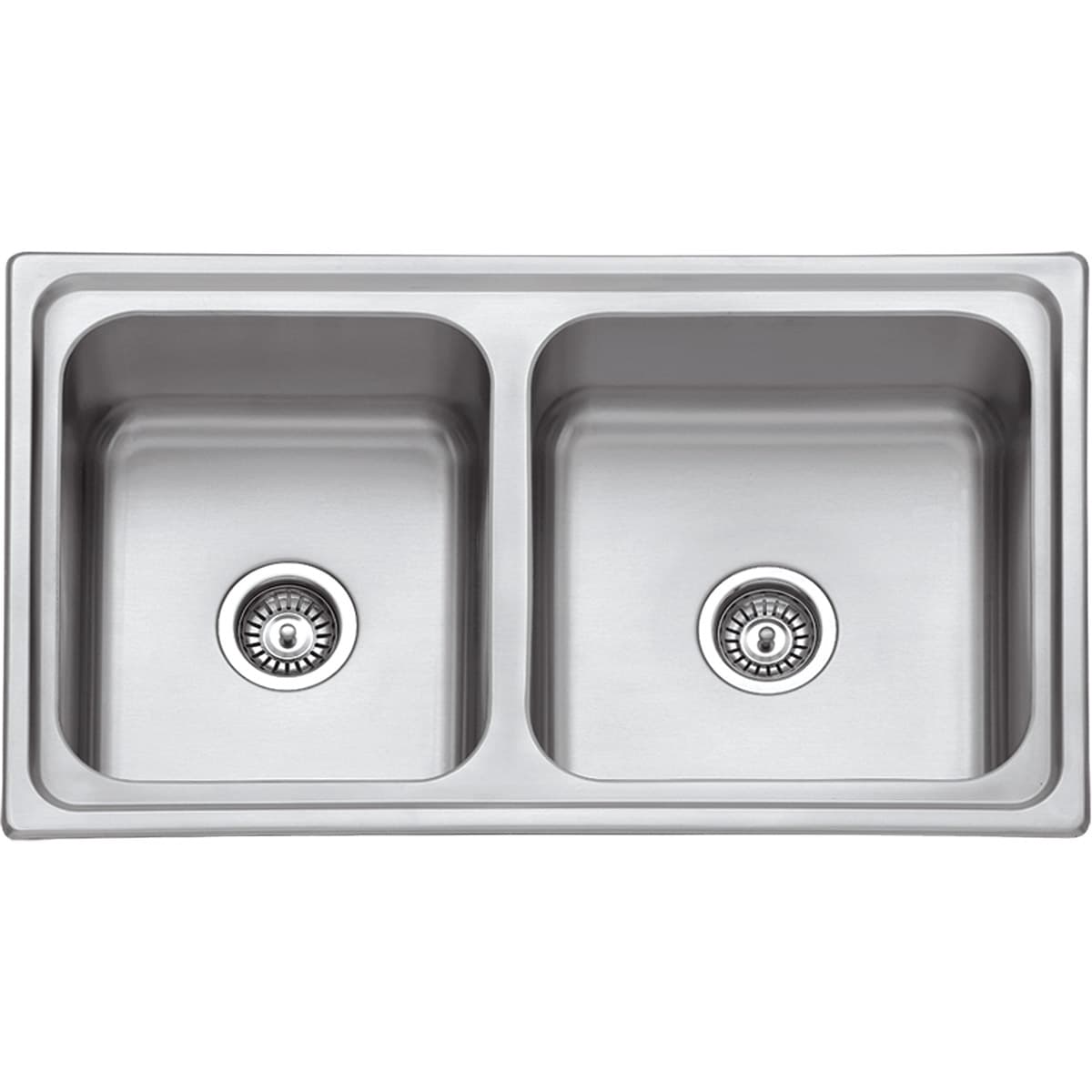 Νεροχύτης κουζίνας ανοξείδωτος διπλός Karag BL 888 Inox Σατινέ 86×50 (ένθετος)