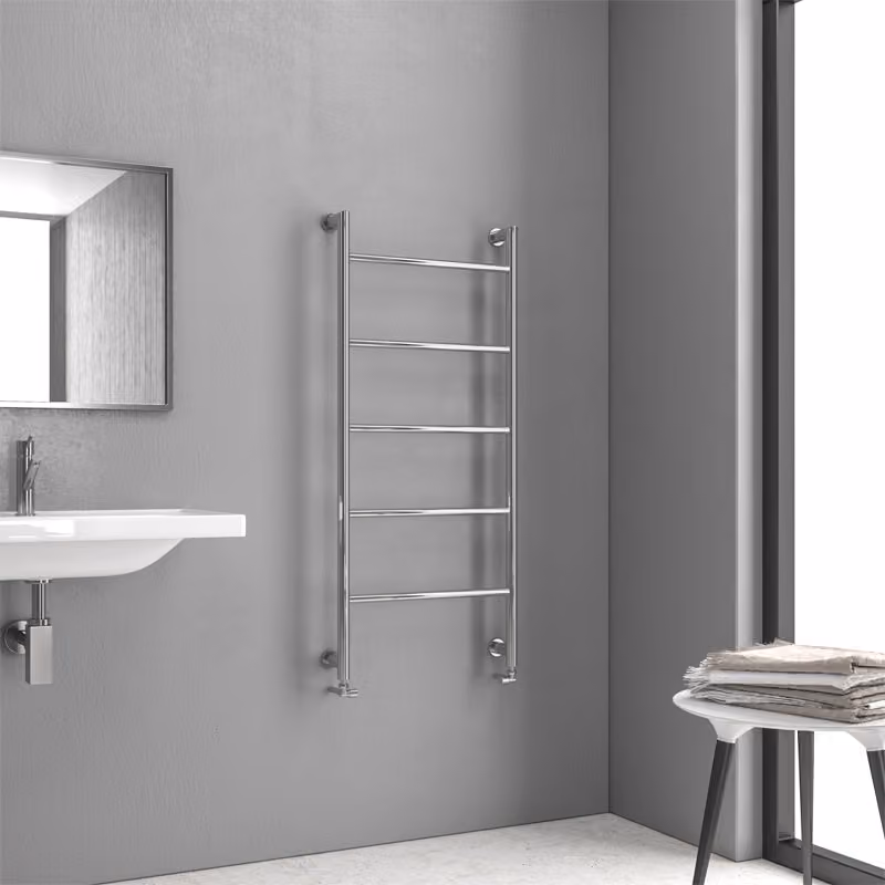 Θερμαινόμενη πετσετοκρεμάστρα Karag Design 6 9,3×56×120cm Χρώμιο (νερού) 648Btu (χωρίς διακόπτες)