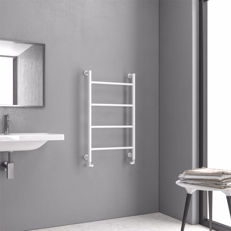 Θερμαινόμενη πετσετοκρεμάστρα Karag Design 6 9,3×56×120cm Λευκό Γυαλιστερό (νερού) 767Btu (χωρίς διακόπτες)