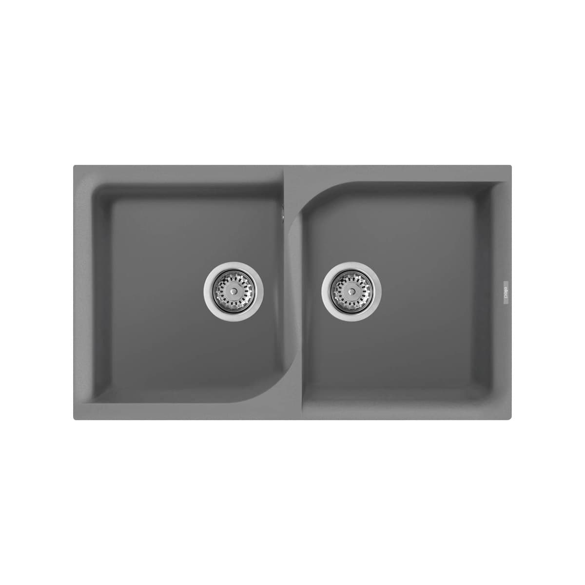 Νεροχύτης κουζίνας γρανιτένιος Elleci Ego 450 Titanium 73 86×50 (ένθετος)
