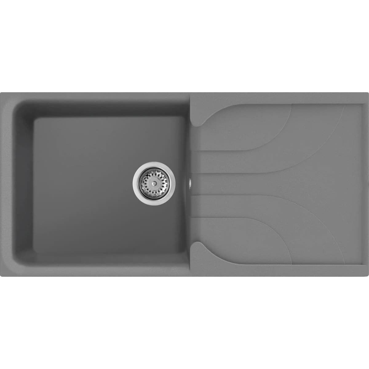 Νεροχύτης κουζίνας γρανιτένιος Elleci Ego 480 Titanium 73 100×50 (ένθετος)