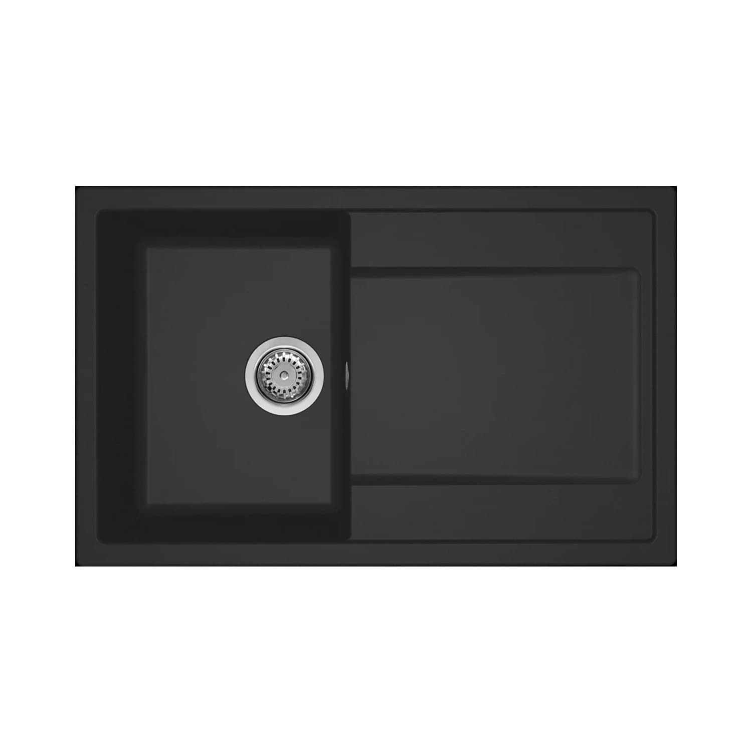 Νεροχύτης κουζίνας γρανιτένιος Elleci Life 300 Nero 40 79×50 (ένθετος)