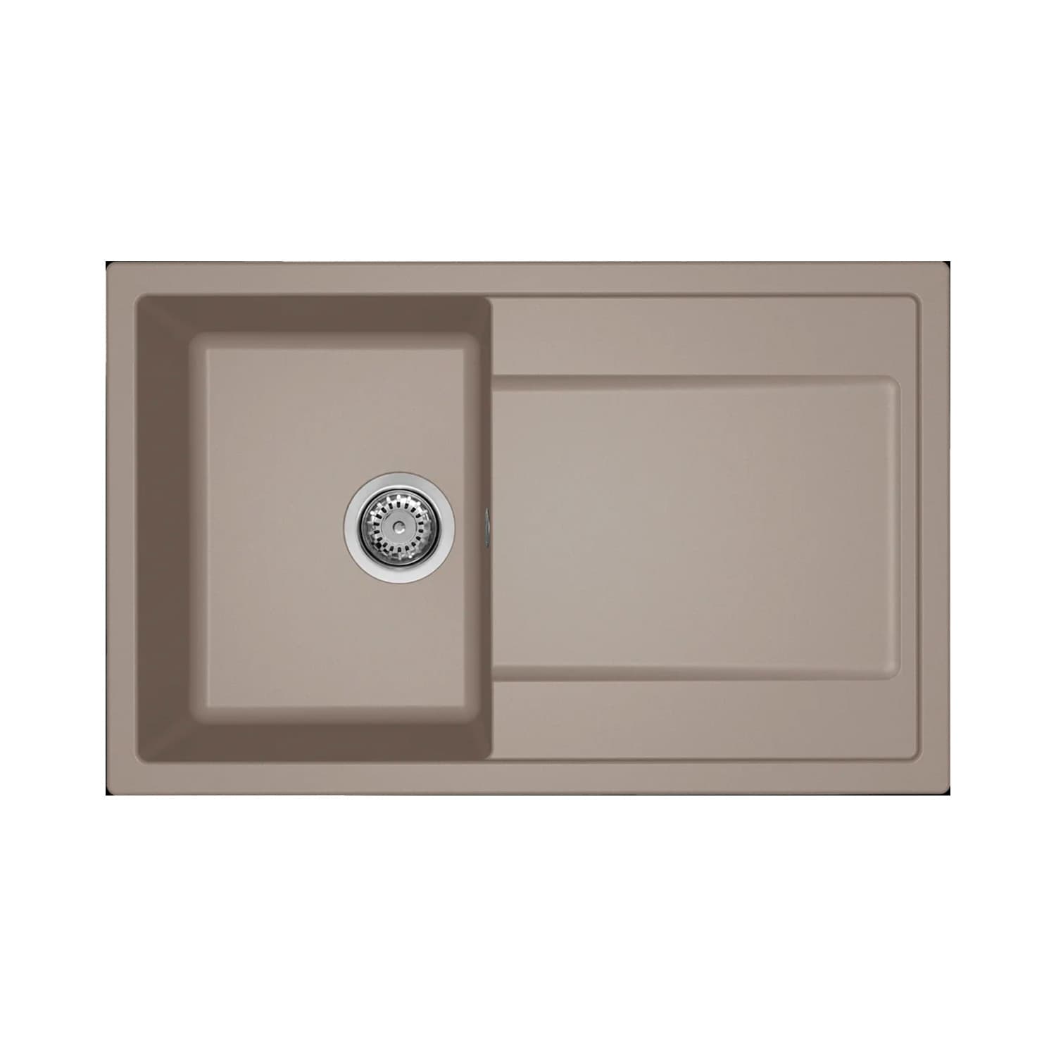 Νεροχύτης κουζίνας γρανιτένιος Elleci Life 300 Tortora 43 79×50 (ένθετος)