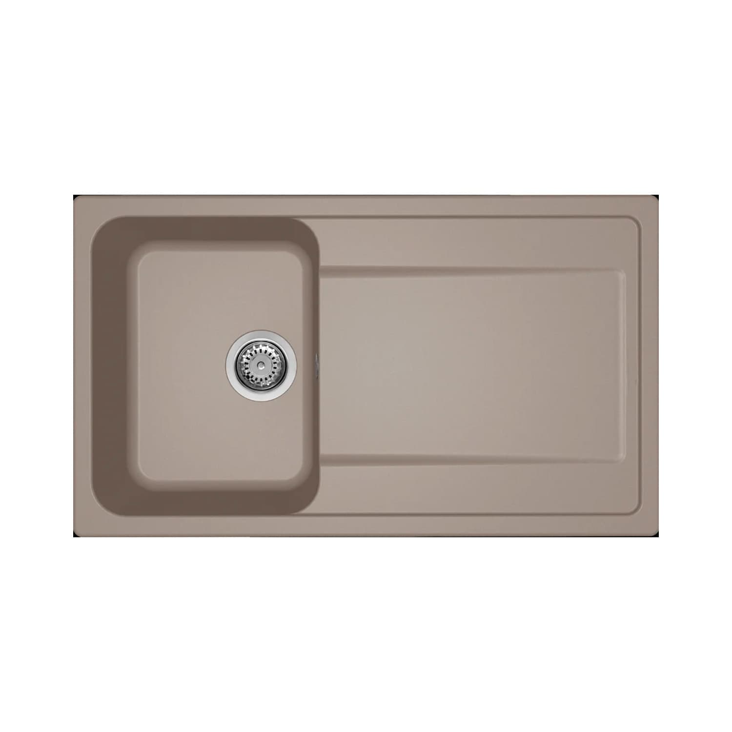Νεροχύτης κουζίνας γρανιτένιος Elleci Life 400 Tortora 43 86×50 (ένθετος)