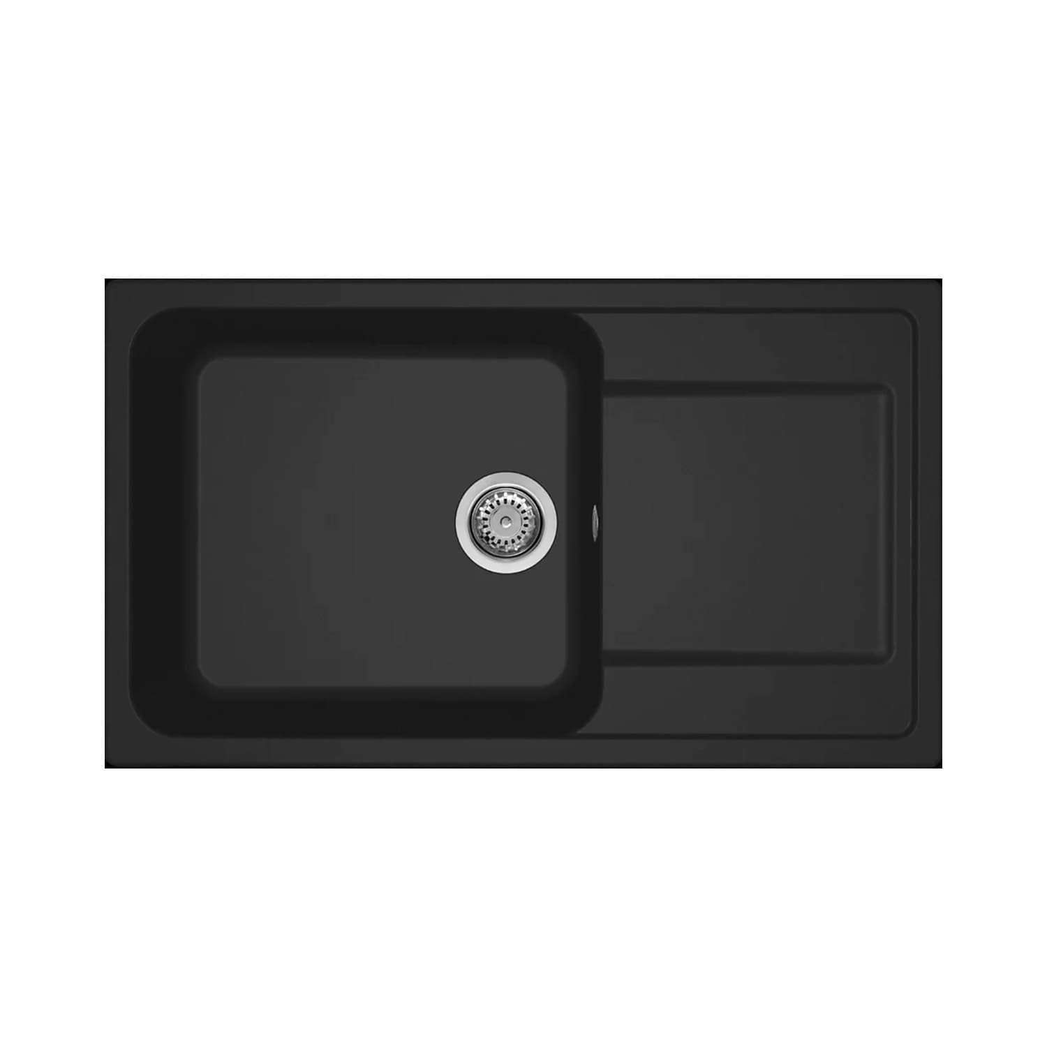 Νεροχύτης κουζίνας γρανιτένιος Elleci Life 410 Nero 40 86×50 (ένθετος)