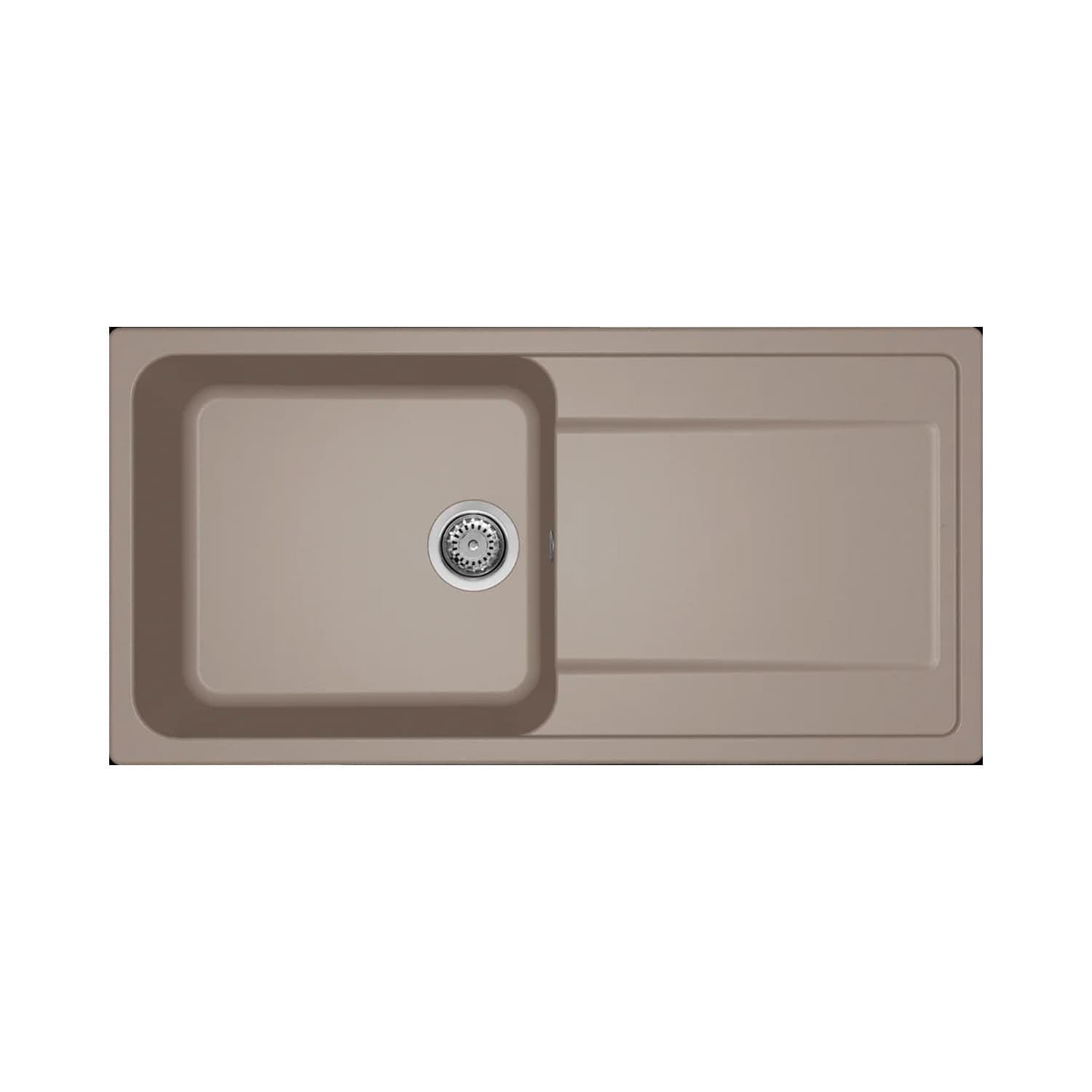 Νεροχύτης κουζίνας γρανιτένιος Elleci Life 480 Tortora 43 100×50 (ένθετος)