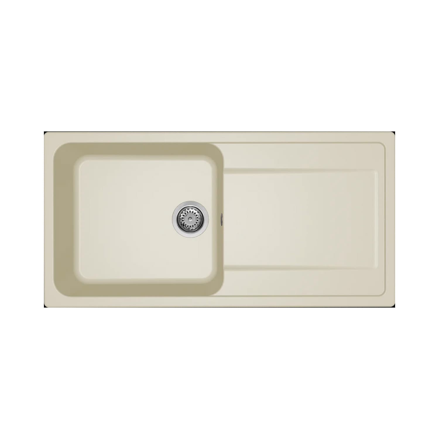 Νεροχύτης κουζίνας γρανιτένιος Elleci Life 480 Bianco Antico 62 100×50 (ένθετος)