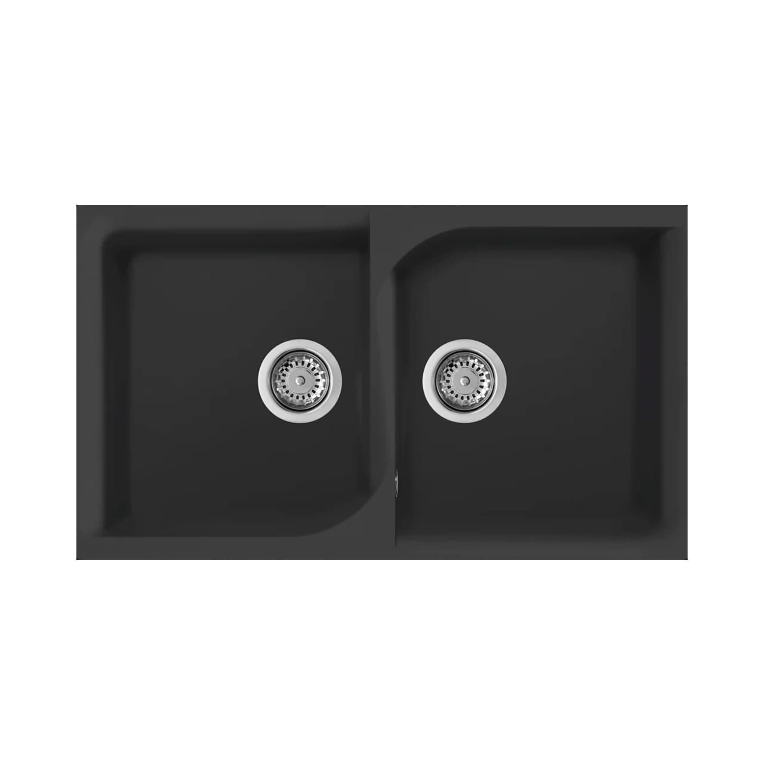 Νεροχύτης κουζίνας γρανιτένιος Elleci Ego 450 Nero 40 86×50 (ένθετος)