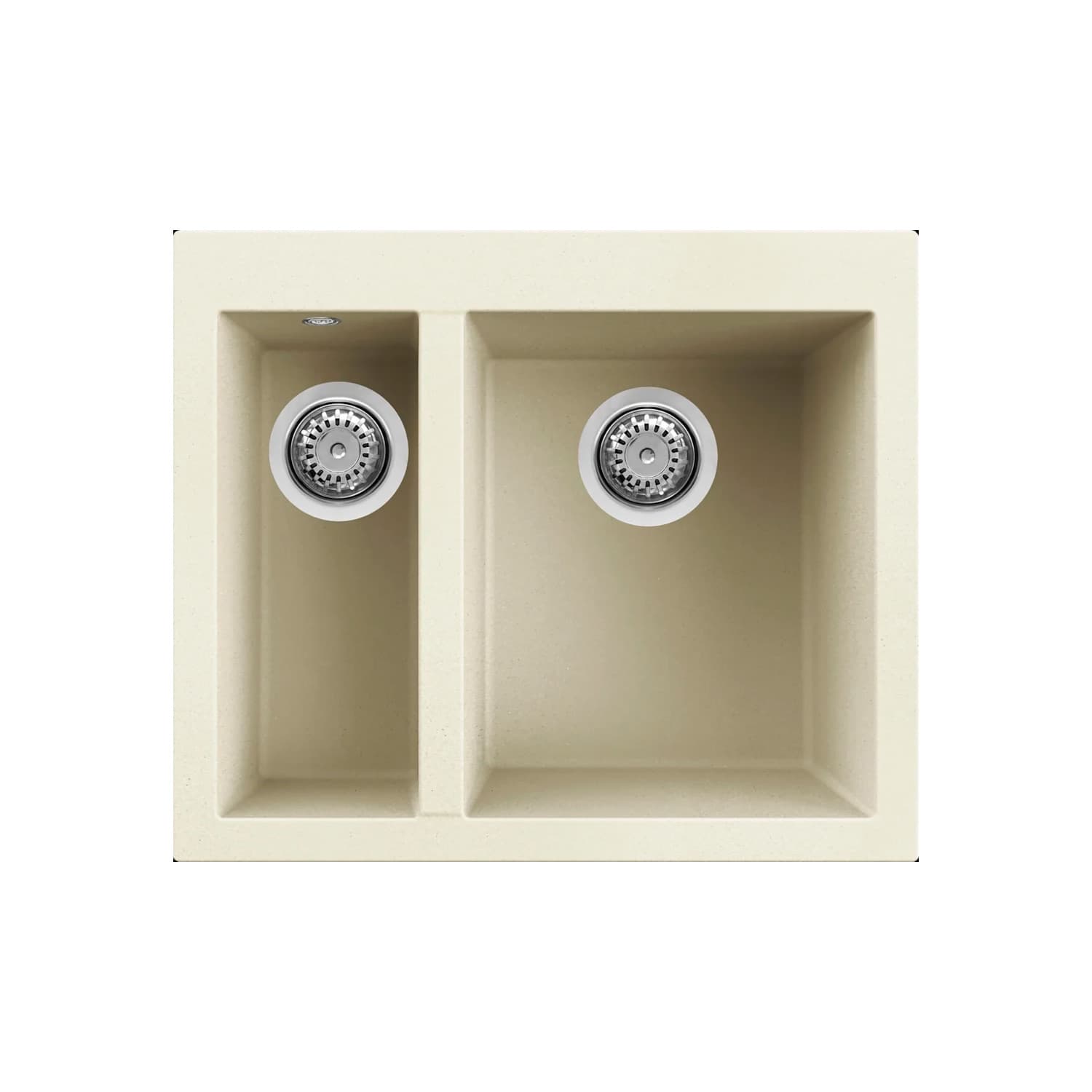 Νεροχύτης κουζίνας γρανιτένιος Elleci Quadra 150 Bianco Antico 62 59×50 (ένθετος)