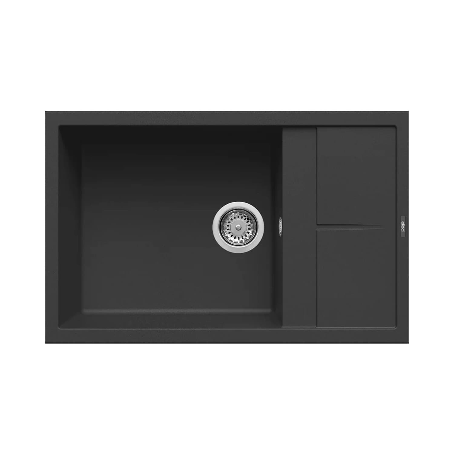 Νεροχύτης κουζίνας γρανιτένιος Elleci Unico 310 Nero 40 78×50 (ένθετος)