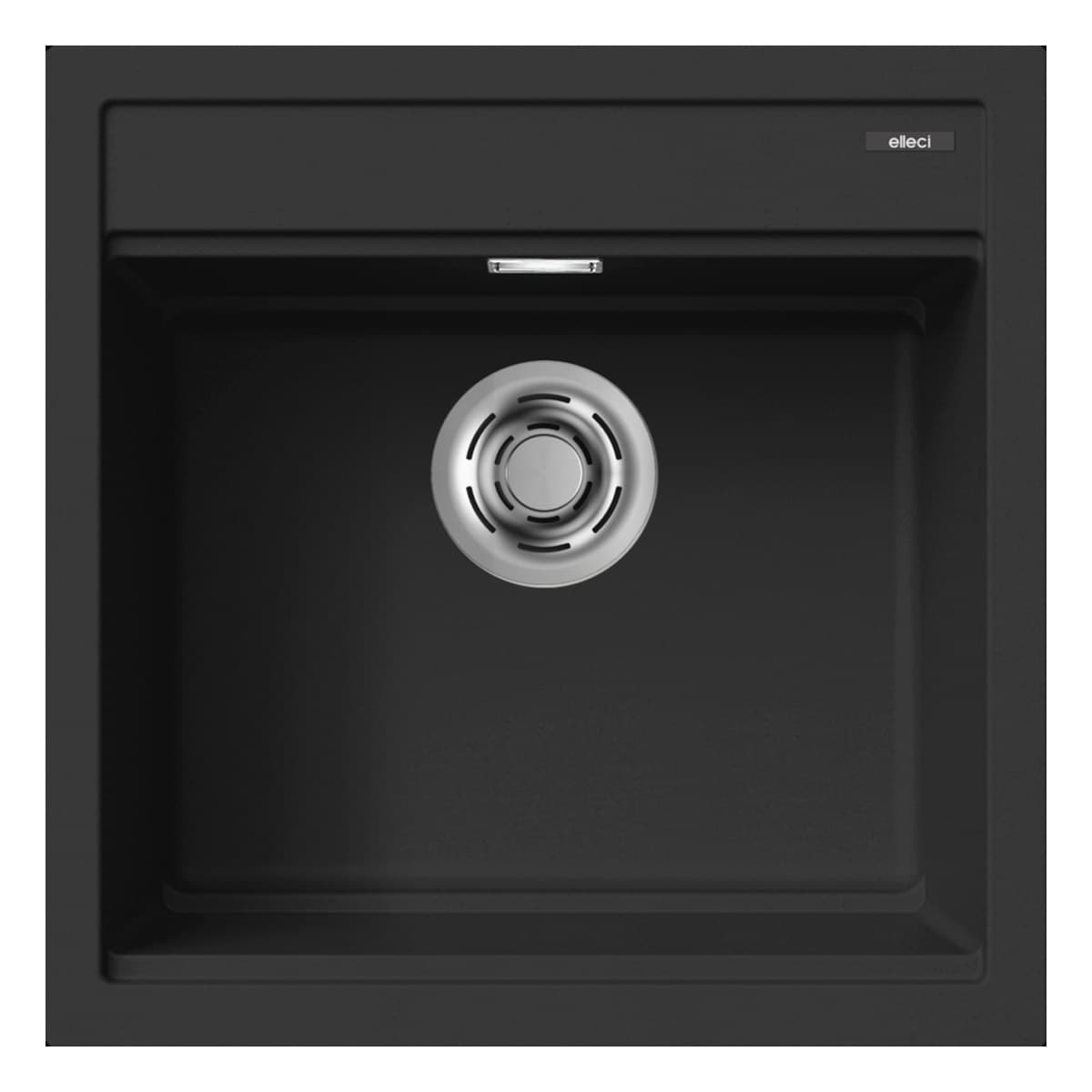 Νεροχύτης κουζίνας γρανιτένιος Elleci Best 104 Black 86 51×51 (ένθετος)