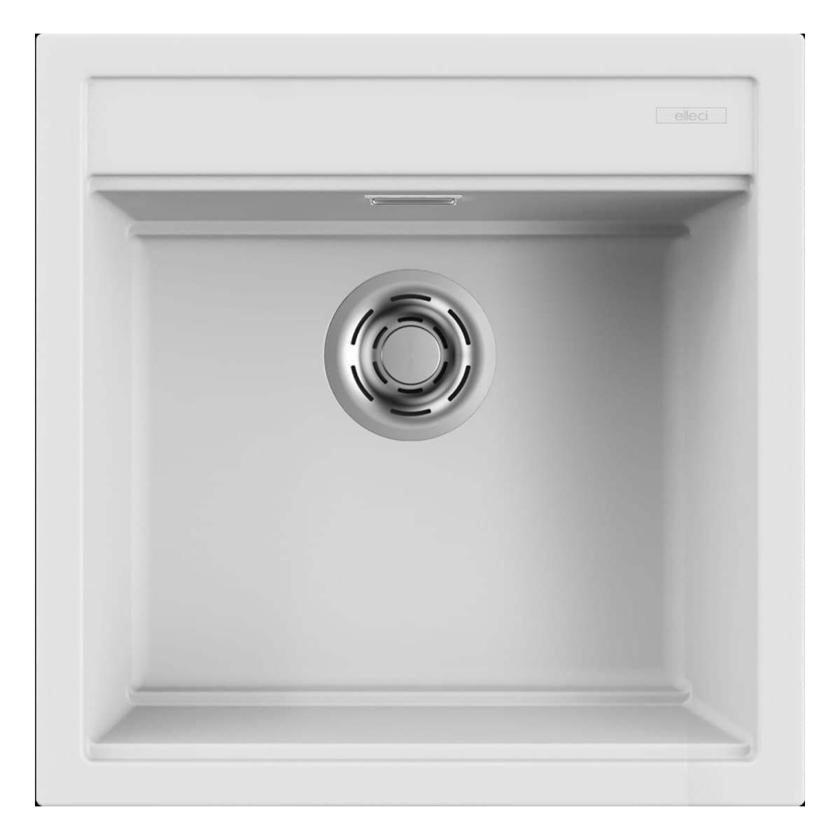 Νεροχύτης κουζίνας γρανιτένιος Elleci Best 104 White 96 51×51 (ένθετος)