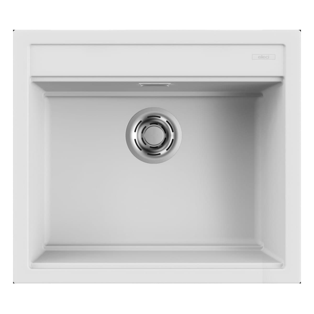 Νεροχύτης κουζίνας γρανιτένιος Elleci Best 105 White 96 57×51 (ένθετος)