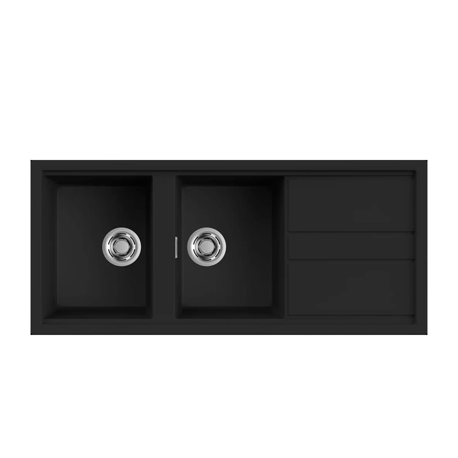 Νεροχύτης κουζίνας γρανιτένιος Elleci Best 500 Black 86 116×51 (ένθετος)