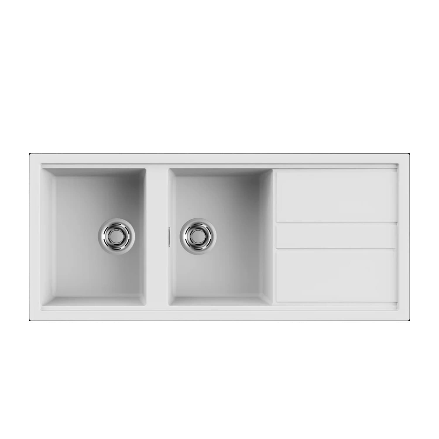 Νεροχύτης κουζίνας γρανιτένιος Elleci Best 500 White 96 116×51 (ένθετος)
