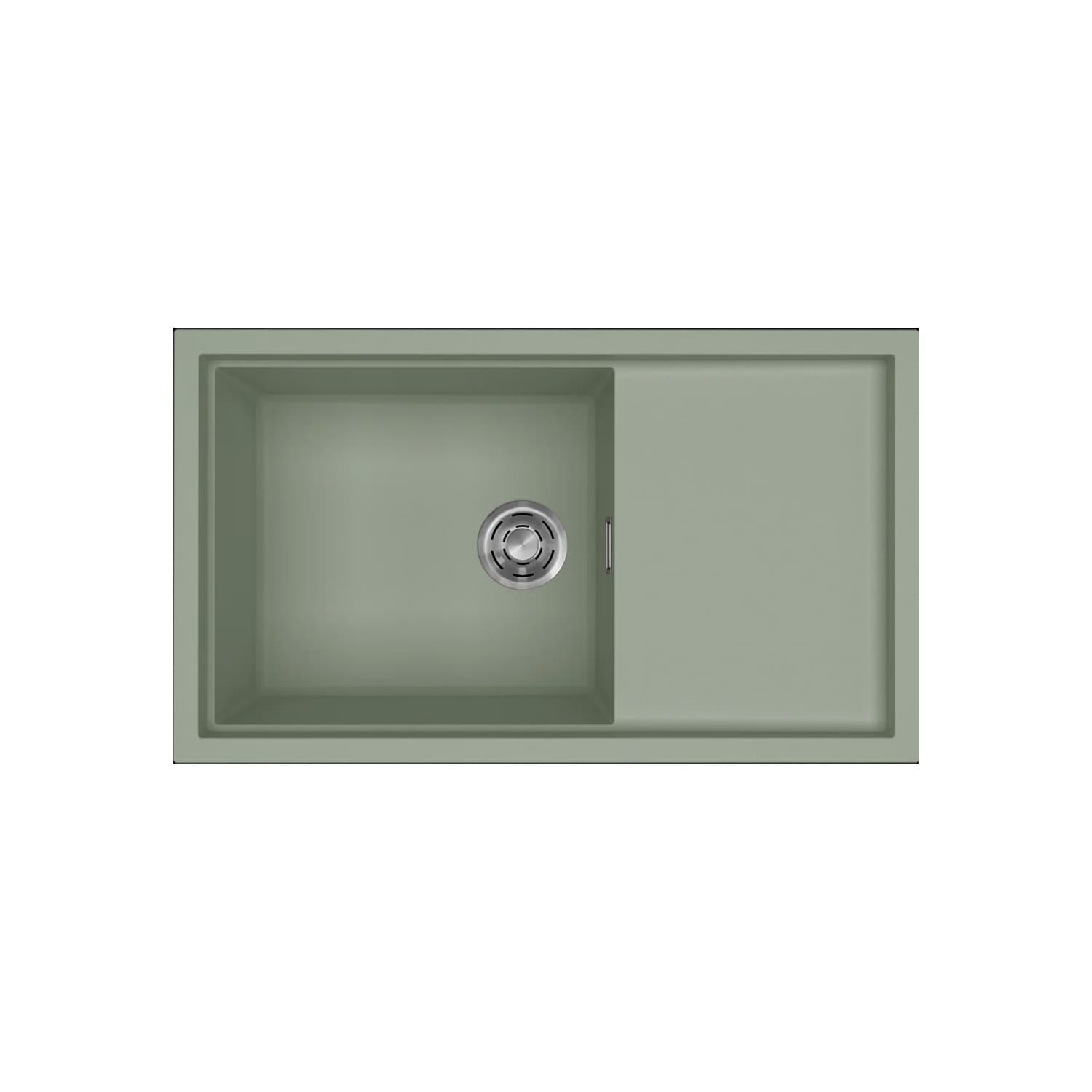 Νεροχύτης κουζίνας γρανιτένιος Elleci Sintesi 410 Sage Green 82 86×50 (ένθετος)