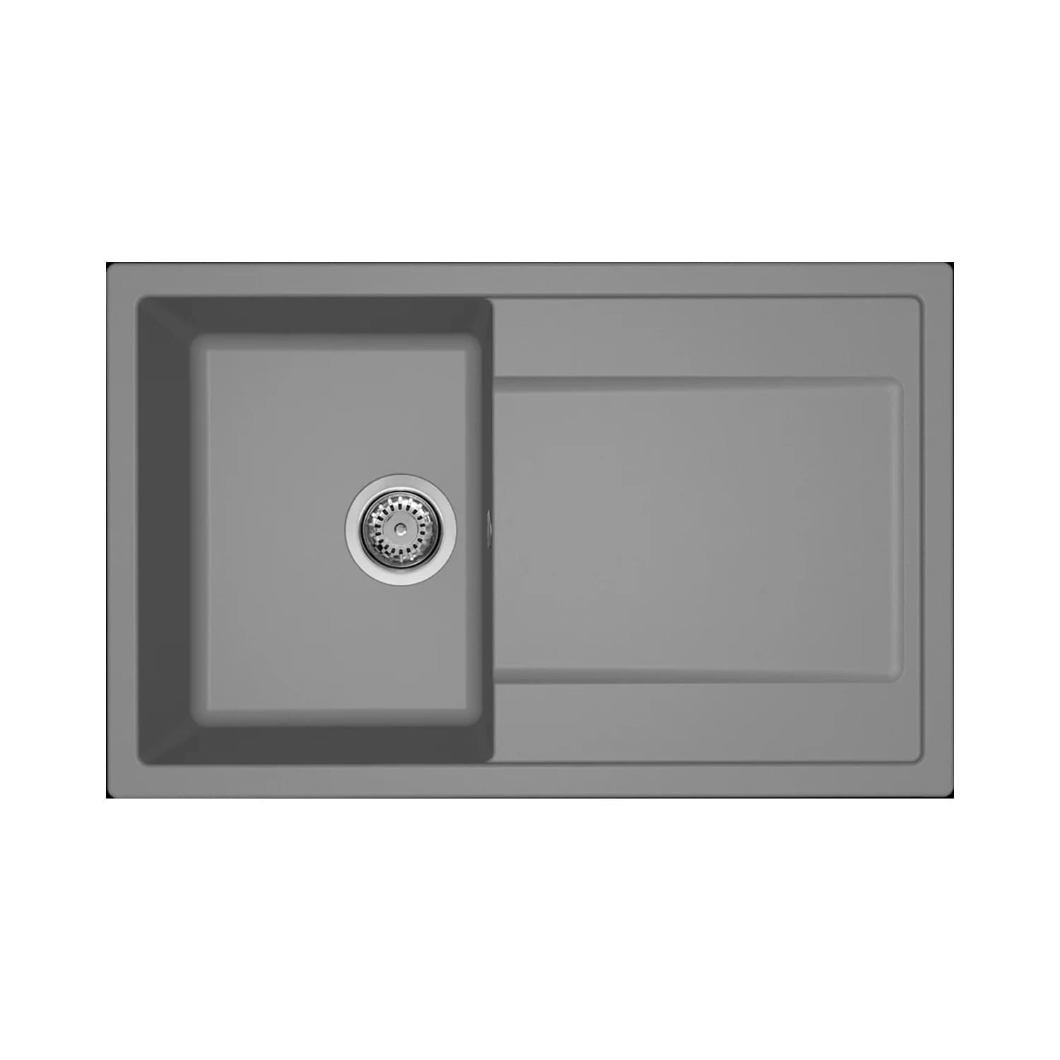 Νεροχύτης κουζίνας γρανιτένιος Elleci Life 300 Titanium 73 79×50 (ένθετος)