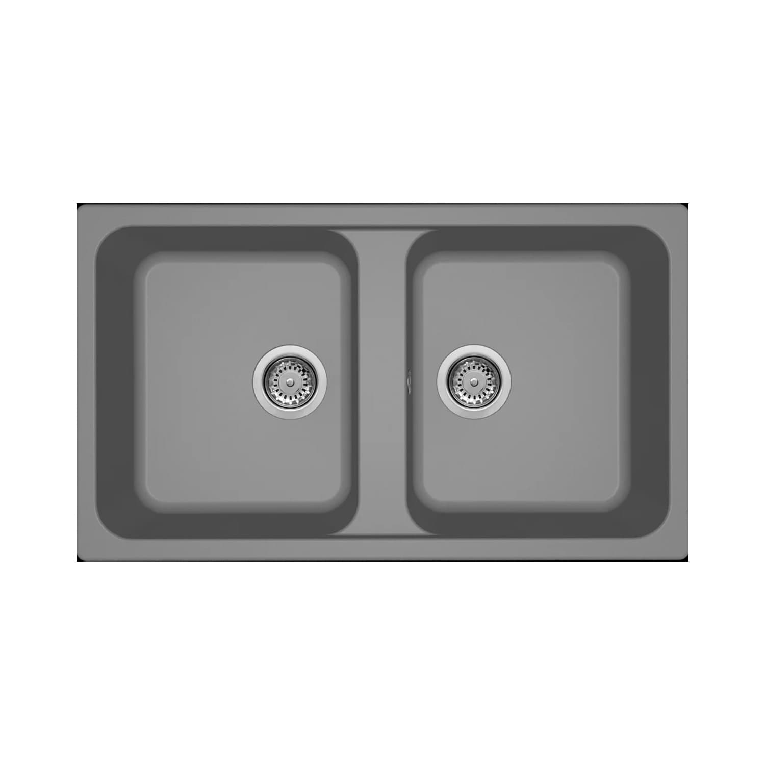 Νεροχύτης κουζίνας γρανιτένιος Elleci Life 450 Titanium 73 86×50 (ένθετος)