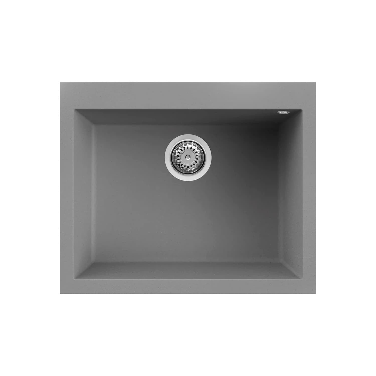 Νεροχύτης κουζίνας γρανιτένιος Elleci Quadra 110 Titanium 73 61×50 (υποκαθήμενος & ένθετος)
