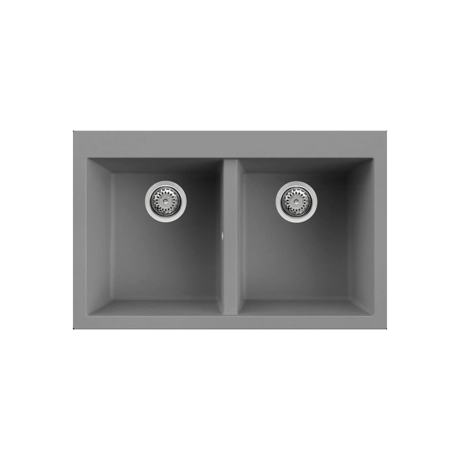 Νεροχύτης κουζίνας γρανιτένιος Elleci Quadra 350 Titanium 73 79×50 (ένθετος)