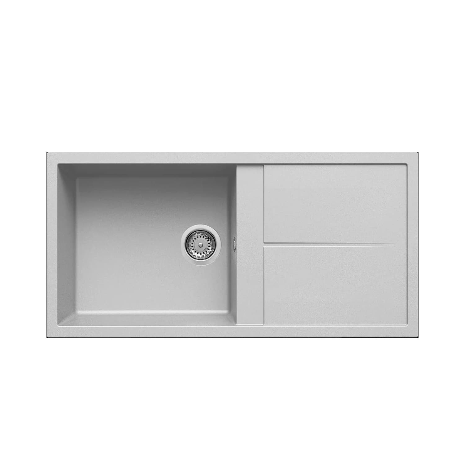 Νεροχύτης κουζίνας γρανιτένιος Elleci Unico 480 Aluminium 79 100×50 (ένθετος)