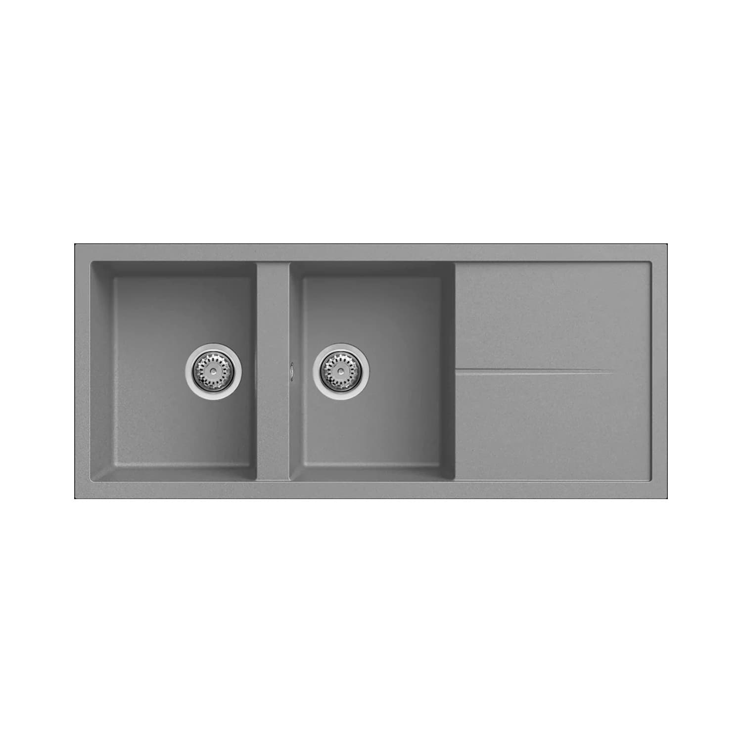 Νεροχύτης κουζίνας γρανιτένιος Elleci Unico 500 Titanium 73 116×50 (ένθετος)