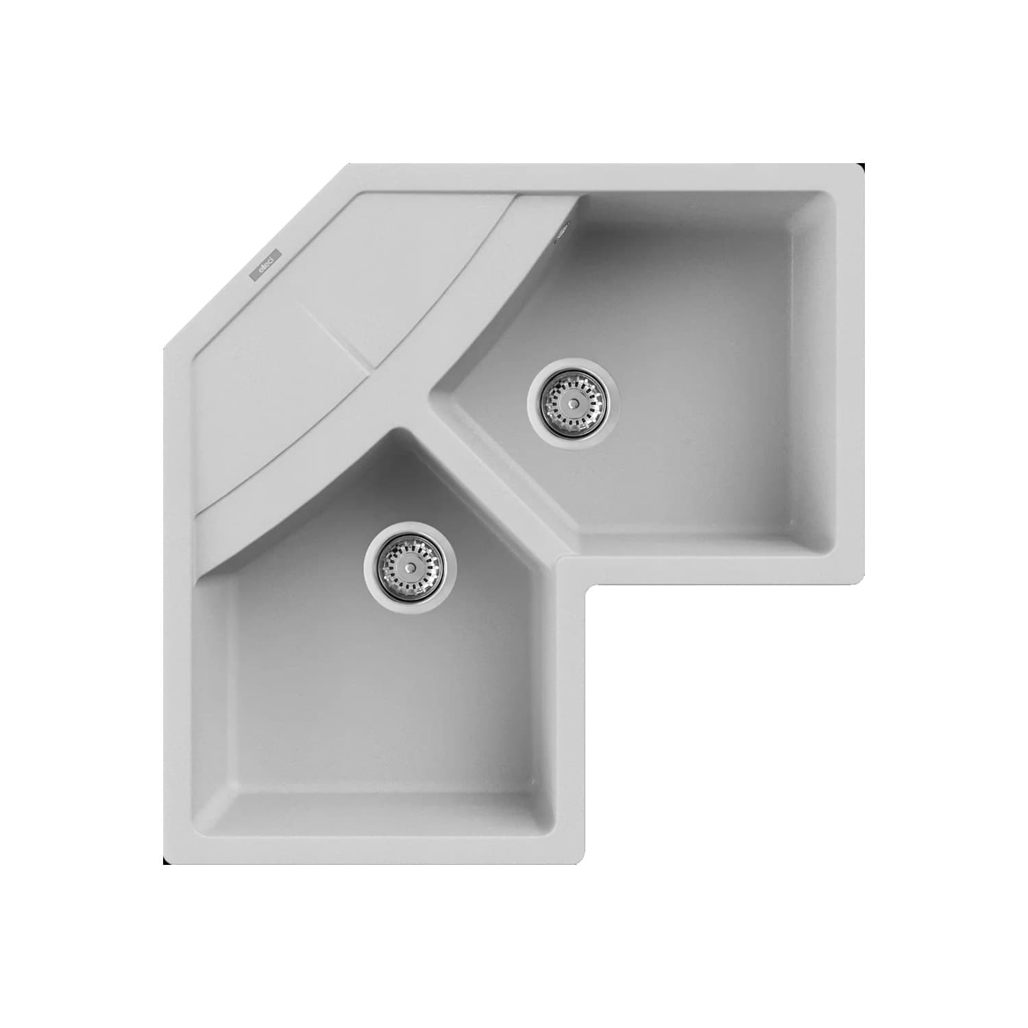 Νεροχύτης κουζίνας γρανιτένιος Elleci Unico Corner Aluminium 79 83×83 (ένθετος)