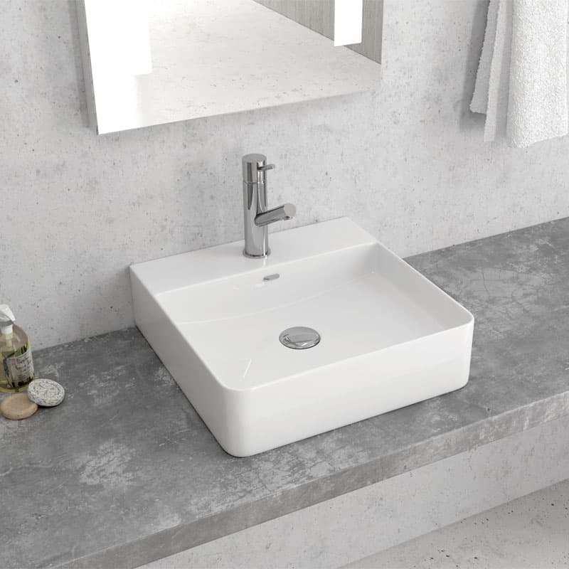 Νιπτήρας επιτραπέζιος Karag LT 2177 Λευκό 42x42