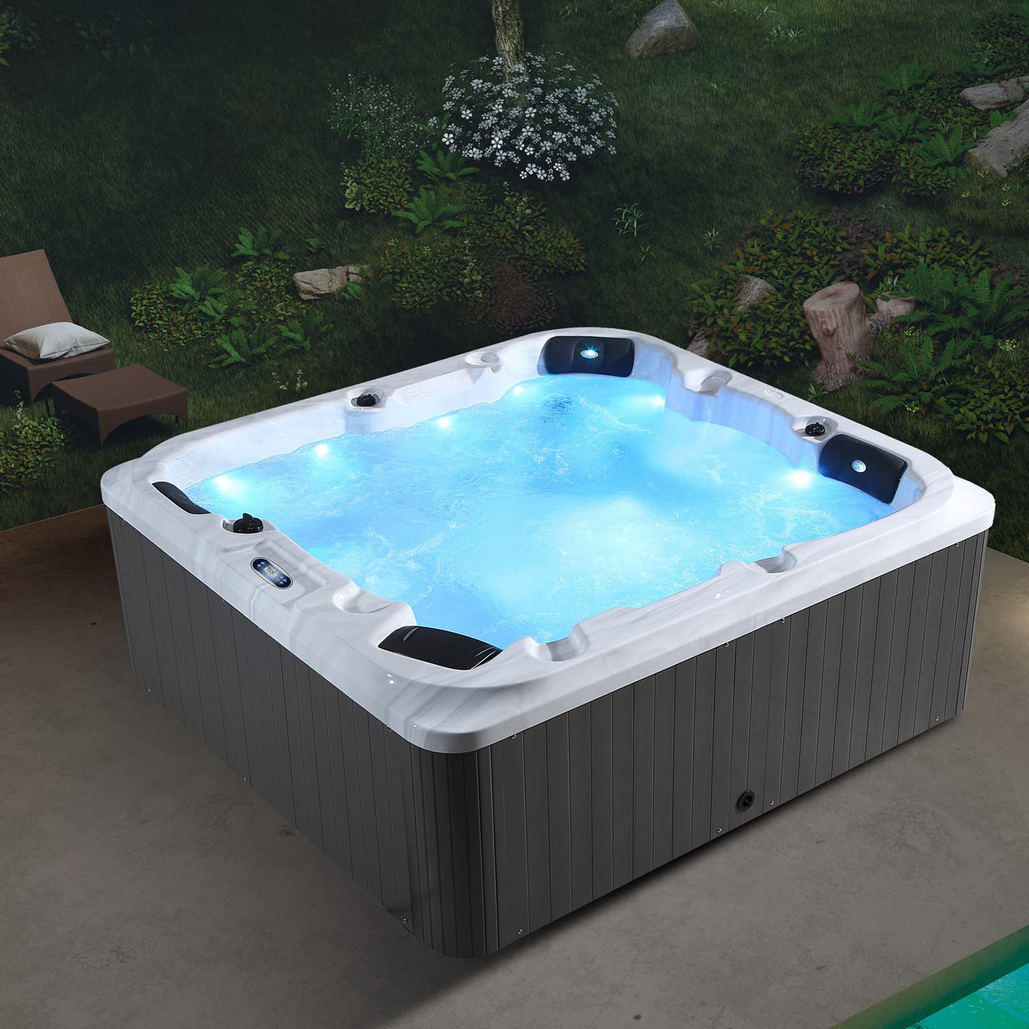 SPA υδρομασάζ εξωτερικού χώρου Karag M-3524 Pearl 220x210x83cm (5 ατόμων)