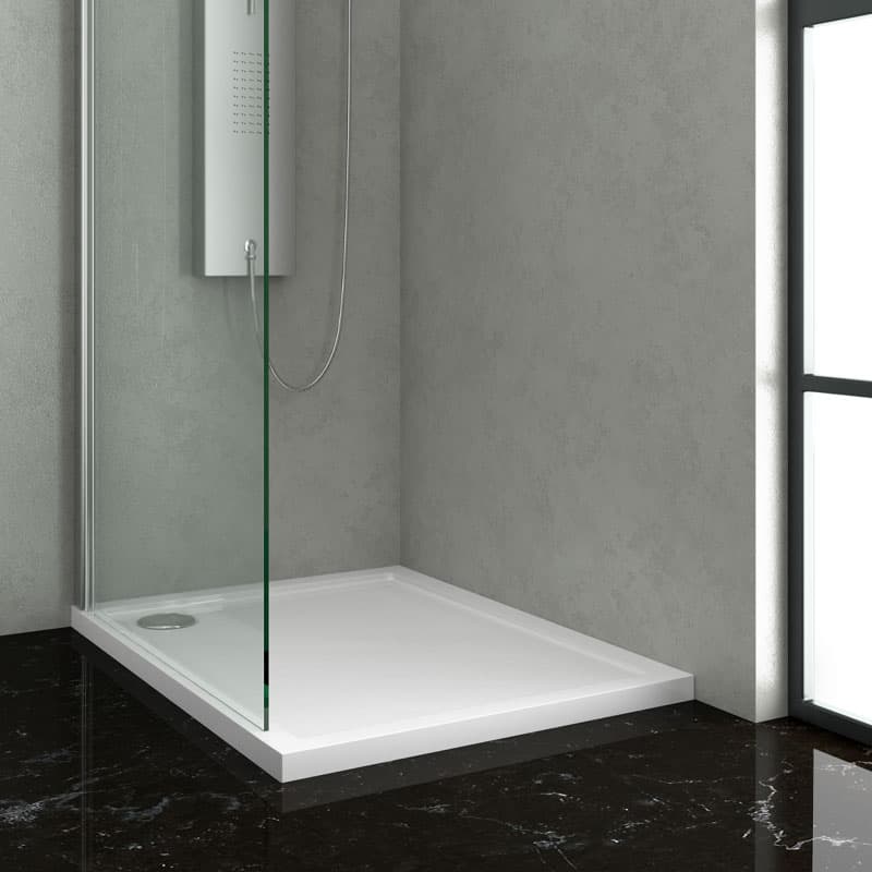 Ντουζιέρα παραλληλόγραμμη Karag New Flat Λευκό 120x70x5,5cm