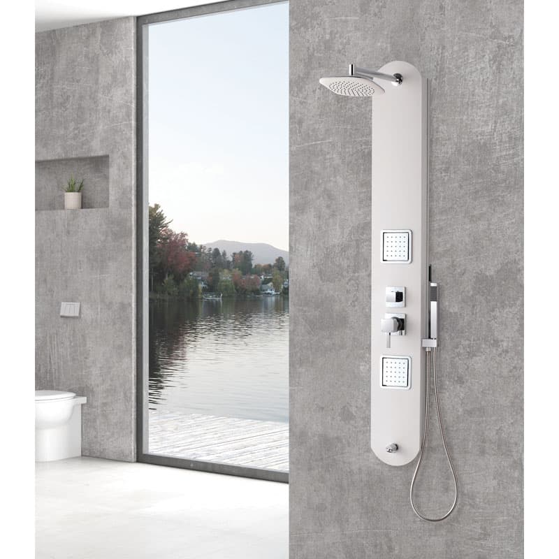 Στήλη Ντους υδρομασάζ Karag Ios P238 Λευκό 150x20cm