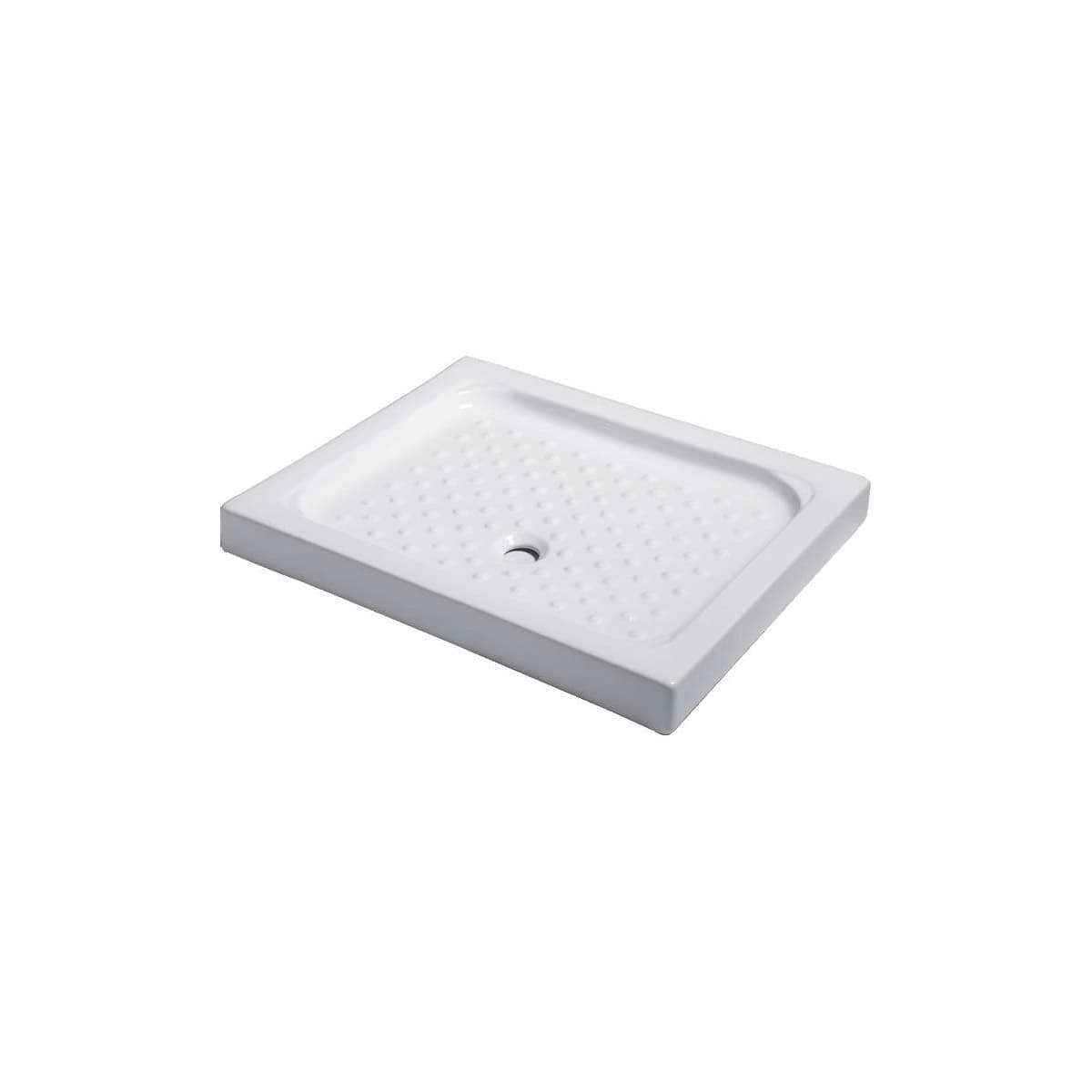 Ντουζιέρα παραλληλόγραμμη Karag Porcelain Λευκό 90x72x9cm