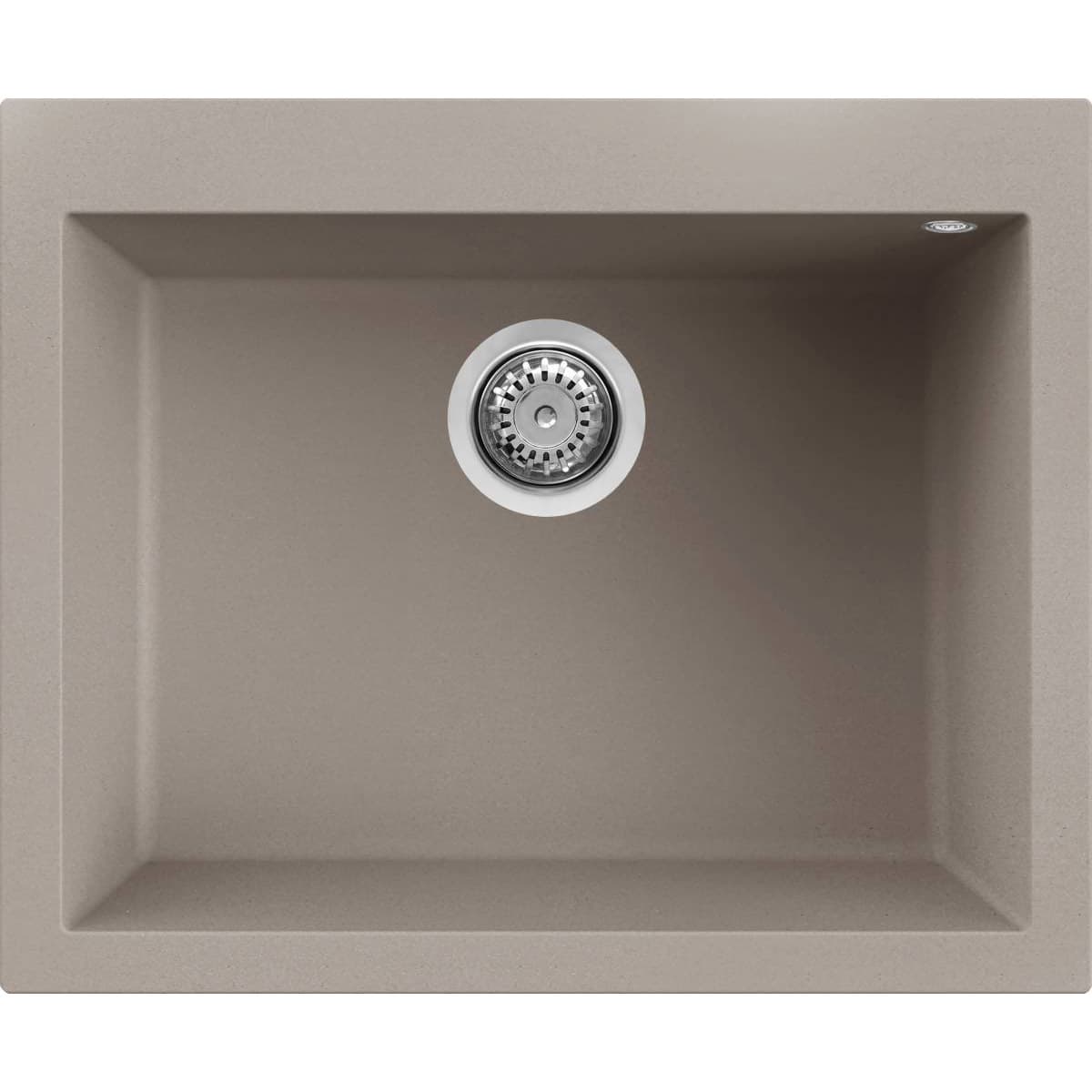 Νεροχύτης κουζίνας γρανιτένιος Elleci Quadra 110 Tortora 43 61×50 (υποκαθήμενος & ένθετος)