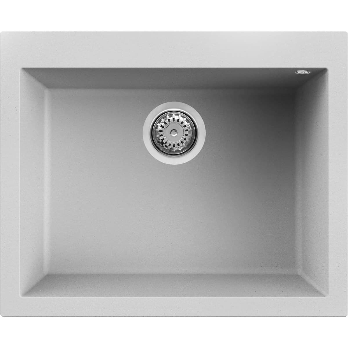 Νεροχύτης κουζίνας γρανιτένιος Elleci Quadra 110 Aluminium 79 61×50 (υποκαθήμενος & ένθετος)