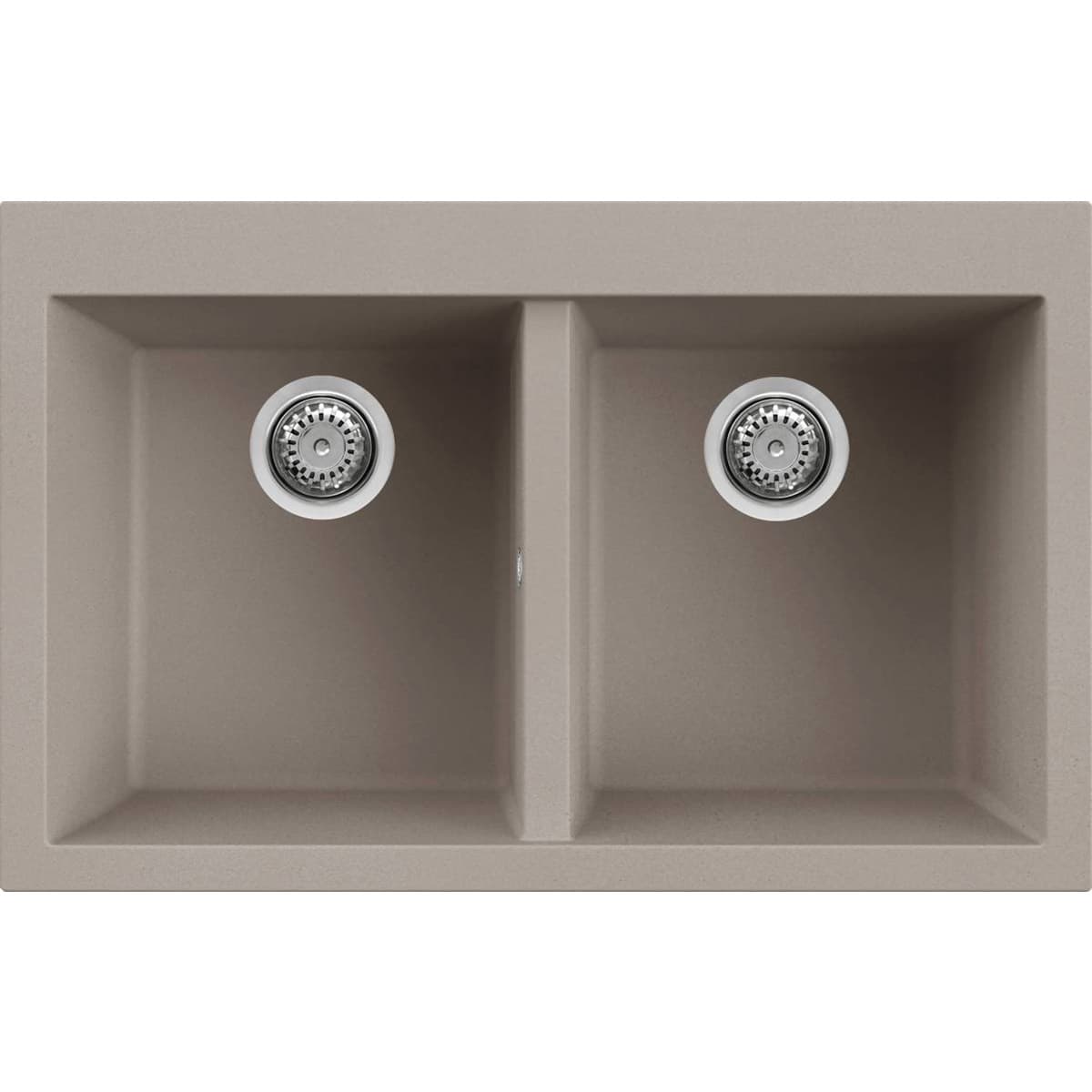 Νεροχύτης κουζίνας γρανιτένιος Elleci Quadra 350 Tortora 43 79×50 (ένθετος)