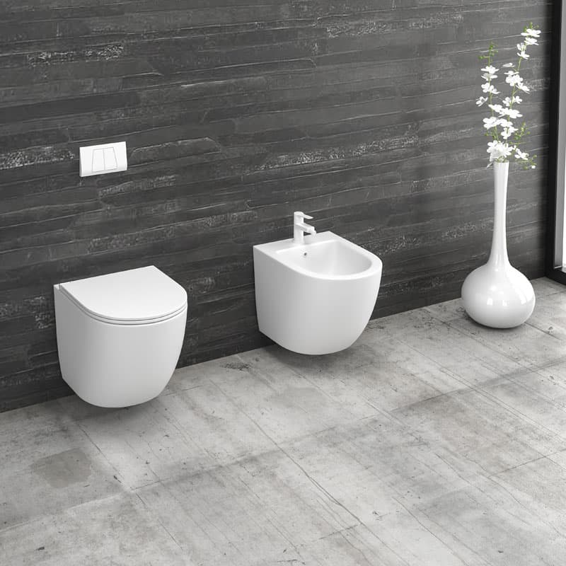 Κάλυμμα λεκάνης soft close slim Karag Milos S-LT046E-NW Ματ Λευκό (για LT 046E)