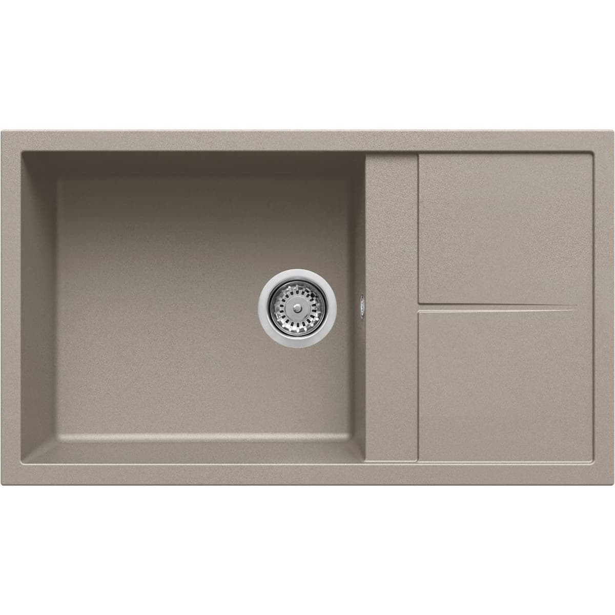 Νεροχύτης κουζίνας γρανιτένιος Elleci Unico 410 Tortora 43 86×50 (ένθετος)