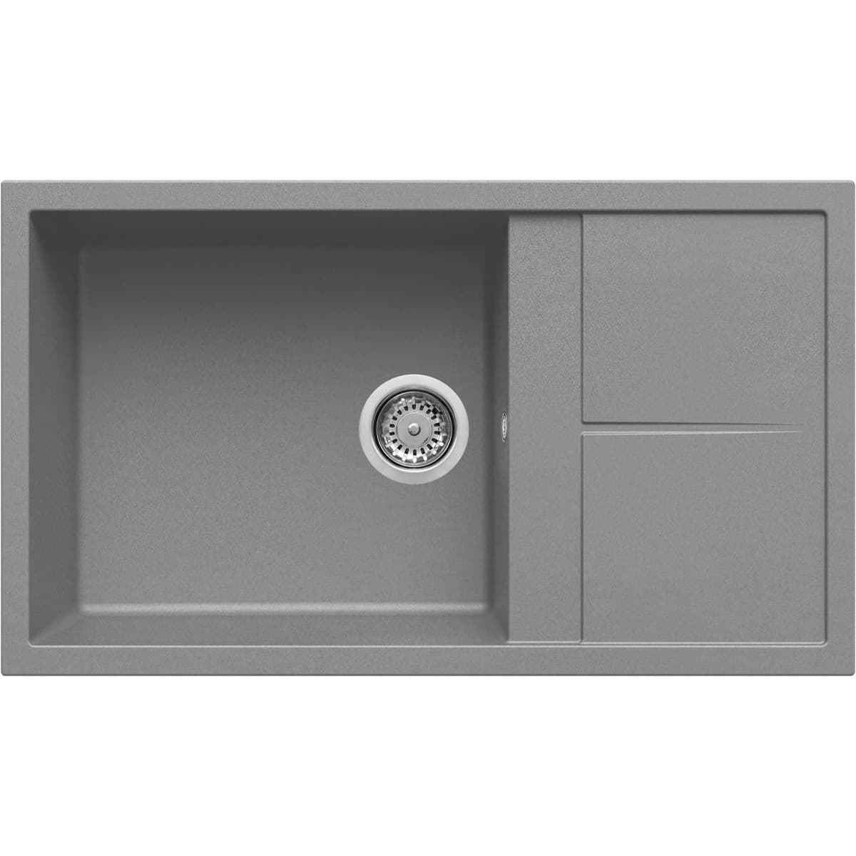 Νεροχύτης κουζίνας γρανιτένιος Elleci Unico 410 Titanium 73 86×50 (ένθετος)