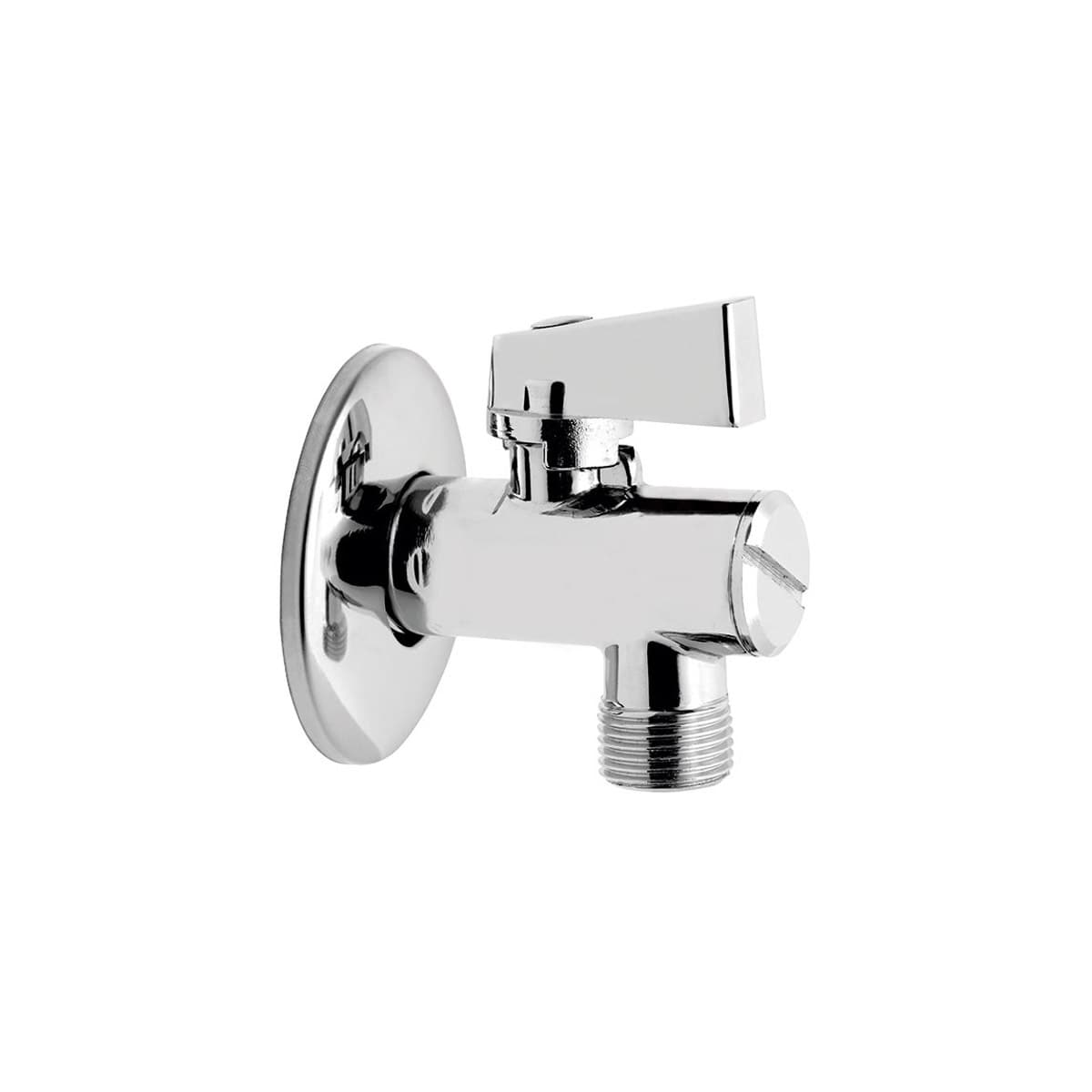 Γωνιακός διακόπτης ροής Ferro Z1238KF Χρώμιο 1/2"x3/8"
