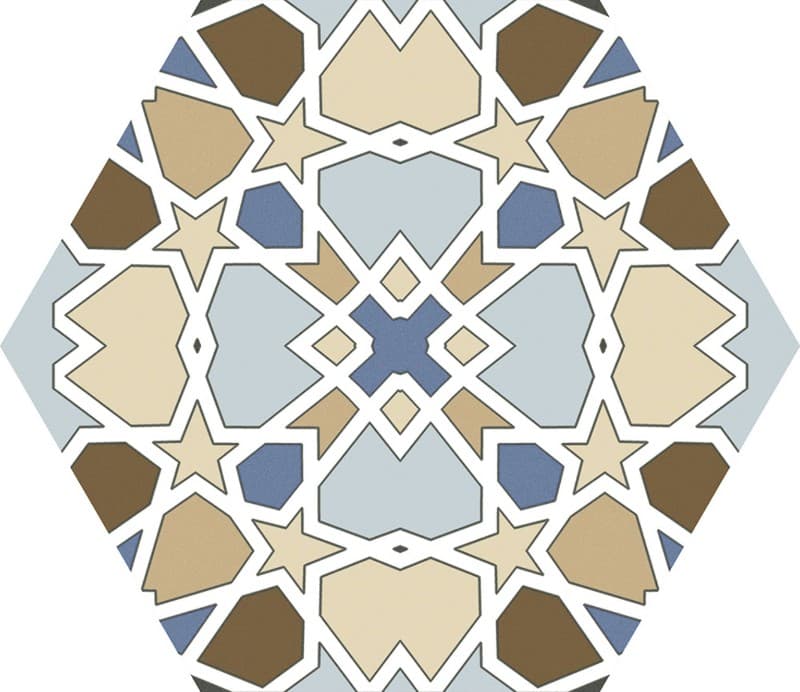 Πλακάκι Keros Hexa Al-Andalus Mix Cotto 23x27 Ματ (24 διαφορετικά μοτίβα)