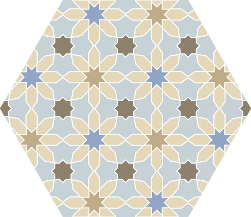 Πλακάκι Keros Hexa Al-Andalus Mix Cotto 23x27 Ματ (24 διαφορετικά μοτίβα) - 2