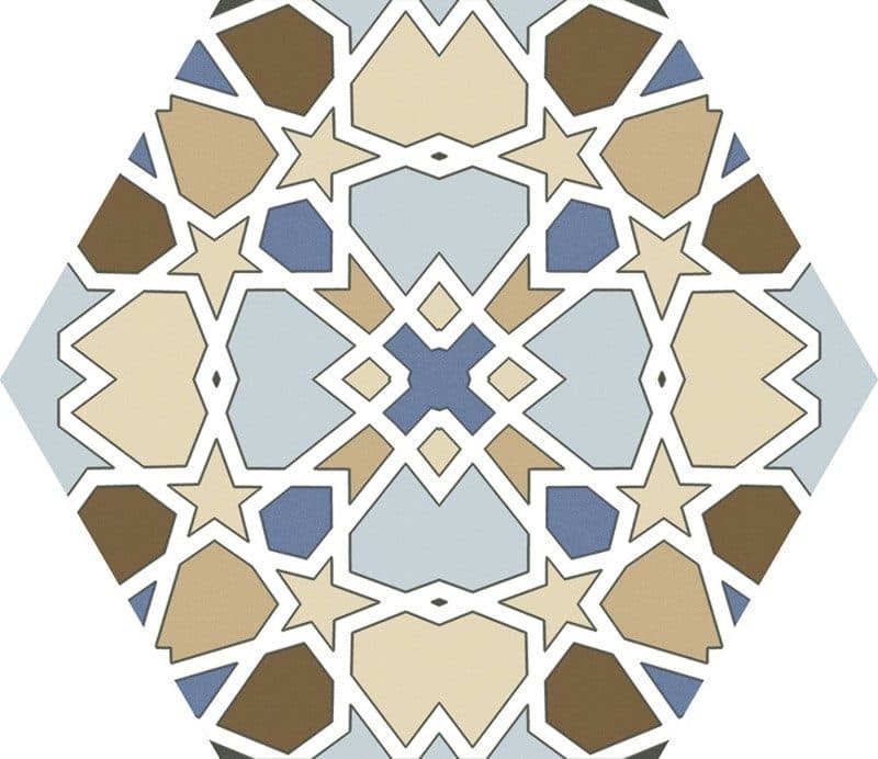 Πλακάκι Keros Hexa Al-Andalus Mix Cotto 23x27 Ματ (24 διαφορετικά μοτίβα) - 4