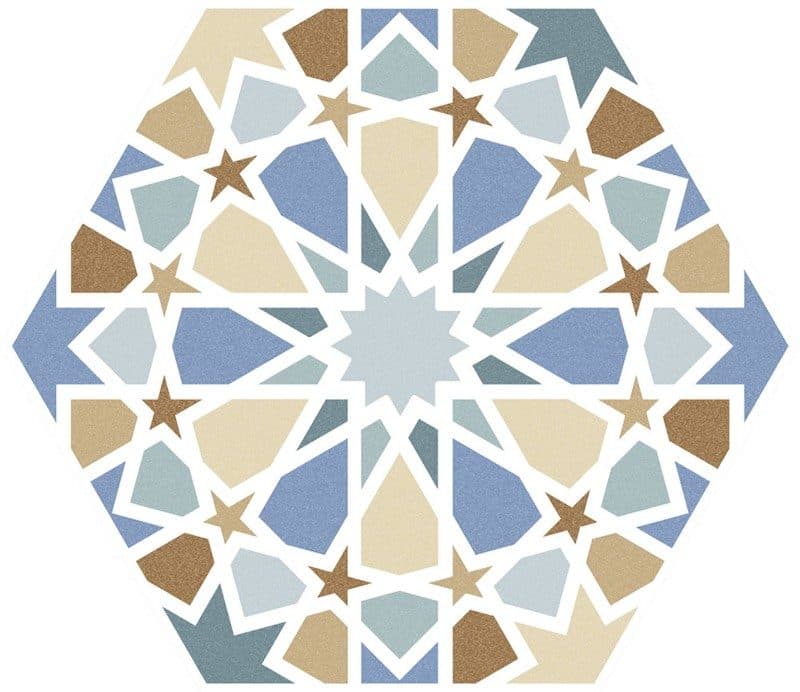 Πλακάκι Keros Hexa Al-Andalus Mix Cotto 23x27 Ματ (24 διαφορετικά μοτίβα) - 3