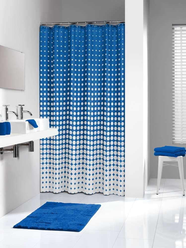 Κουρτίνα Μπάνιου Υφασμάτινη Sealskin Speckles 233601323 Ρουαγιάλ Μπλε 180x200cm